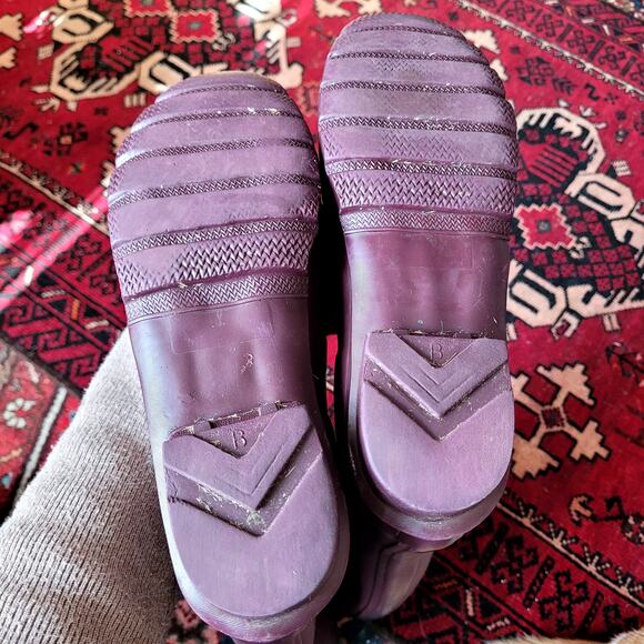 Hunter Rag & Bone Plum Tall Rainboots with Zipper Sz 8 - Picture 3 of 8